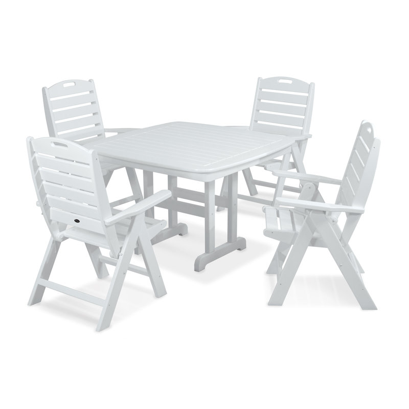 Ensemble repas 5 pièces Yacht Club Highback, Blanc classique