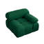 Chaise rembourrée en tissu de velours simple à un bras-121972265