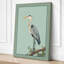 Great Blue Heron Japandi - Wrapped Canvas-1891756411-1891756412