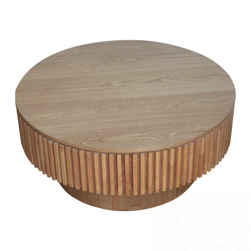 Rond Asya avec rangement rabattable, Naturel