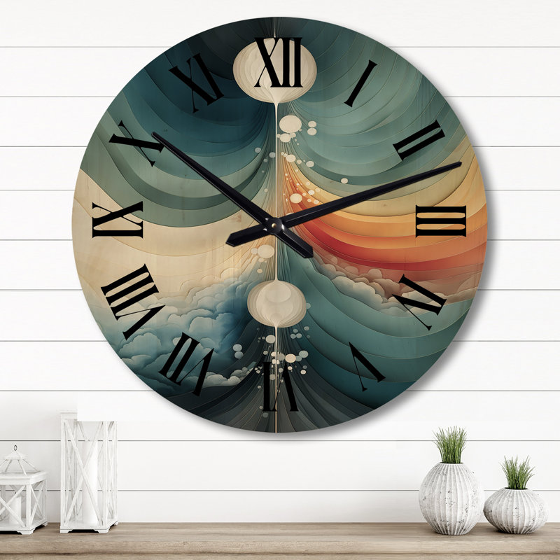 Horloge murale Contemplating Divinity Circular Harmony III, Grand