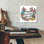  «Imagine Yourself Happy Color» par Elizabeth Caldwell, art mural en verre, 12 po x 12 po