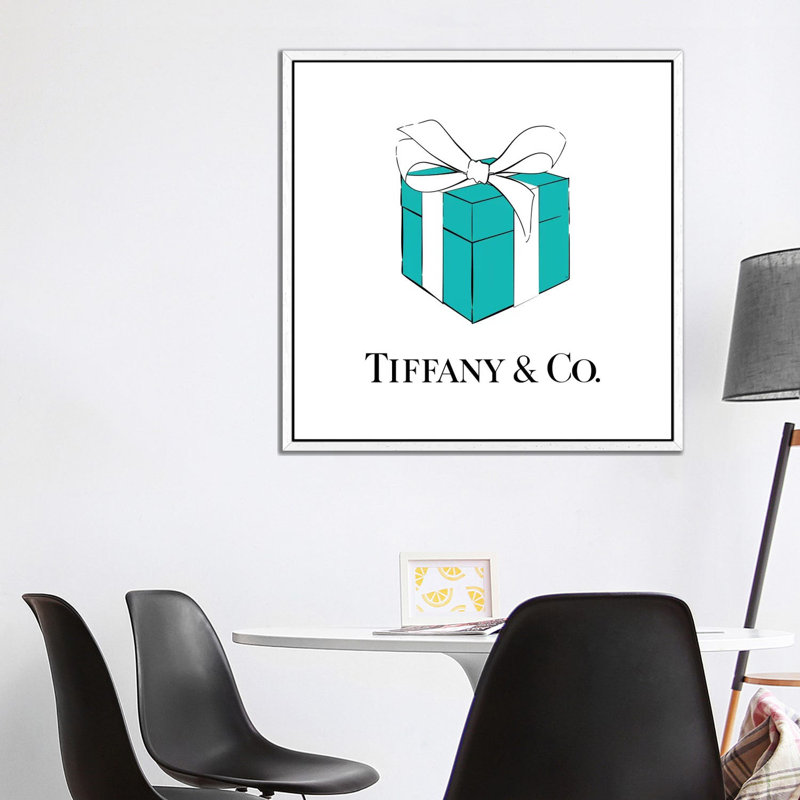 Iconic Tiffanys by Martina Pavlova - Print on Canvas, 45.72 cm H x 45.72 cm W, White Framed