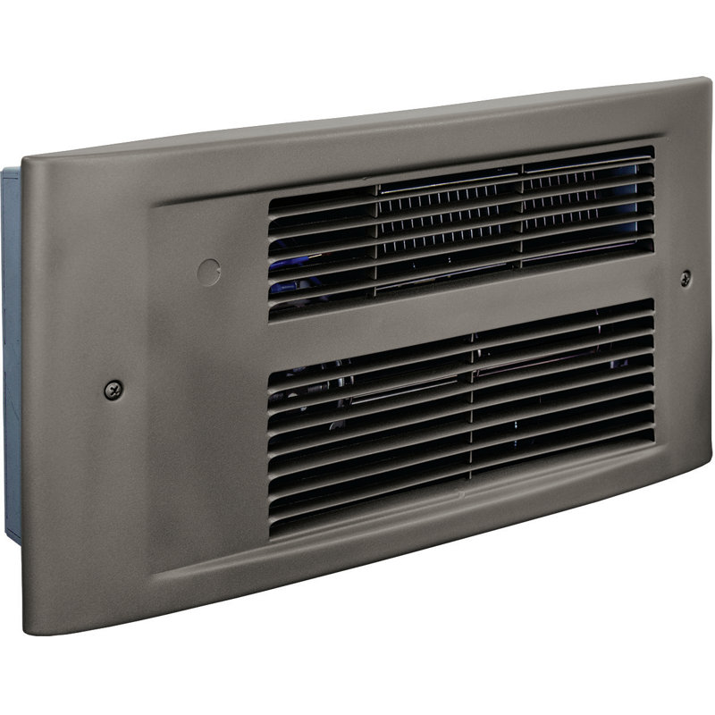 Appareil de chauffage électrique murale à air pulsé, Nickel satiné, 1 500 W / 120 V / 12,5 ampères