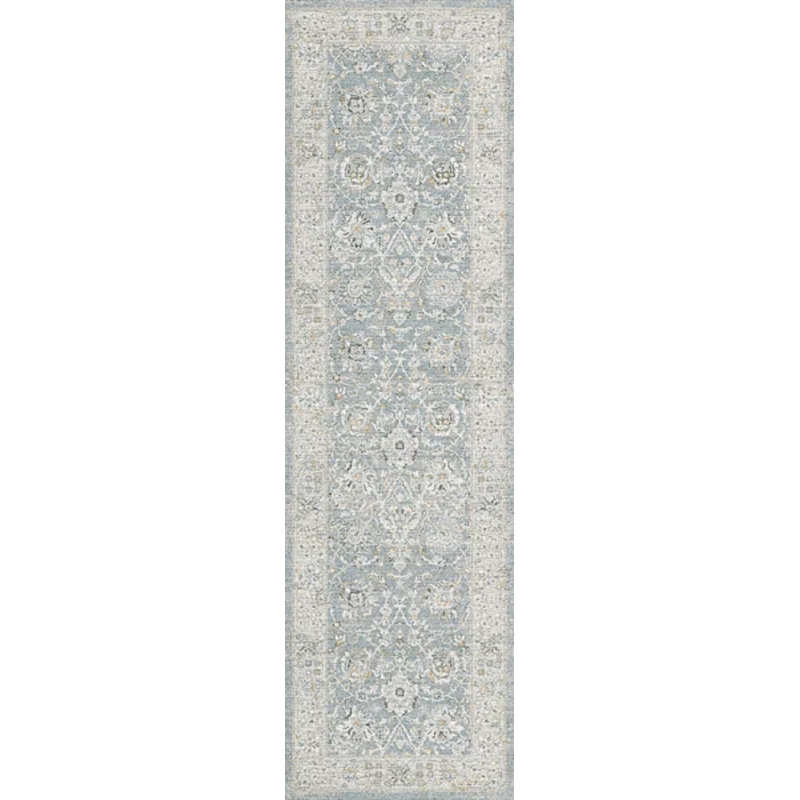 ANNALISE 7604-580 BLEU / BEIGE, Tapis de couloir 2 pi 2 po x 7 pi 7 po