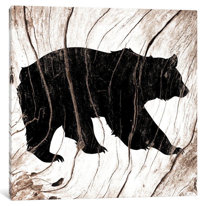 « black bear », impression sur toile tendue, H 12 po x l 12 po x P 1,5 po