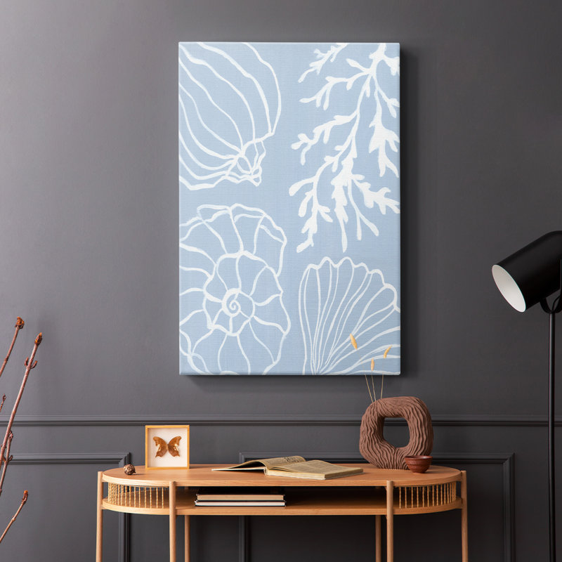 Coquille de silhouettes II - Cavas enveloppés de galerie, H 18 po x l 12 po