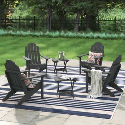 Anette Plastic Folding Adirondack Chair with Table by Sol 72 Outdoor