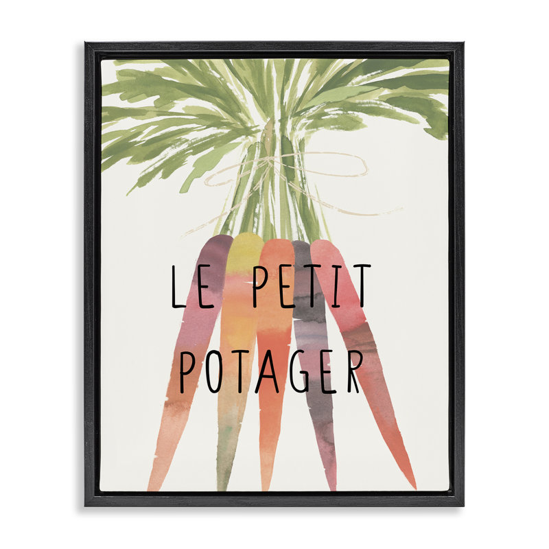  Art mural sur toile flottant avec potager, légumes par Annie Warren, Noir, noir, noir, noir, H 21 po x l 17 po