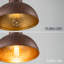 Luminaire suspendu 1 lumière dôme martelé rouillé