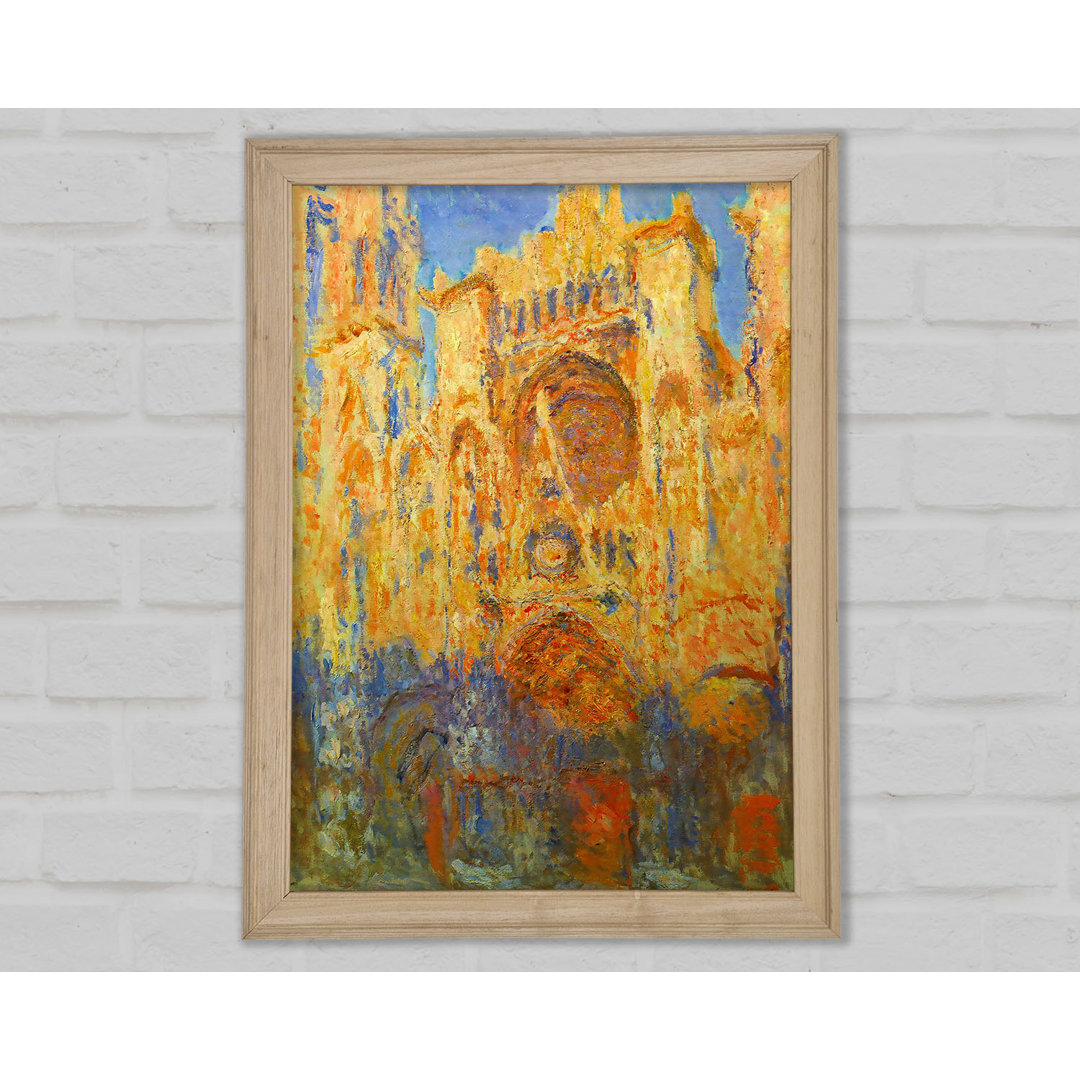 Claude Monet Rouen Domfassade bei Sonnenuntergang - Druck