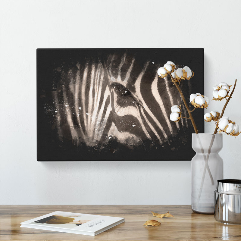 Eye Of The Zebra - Wrapped Canvas, 50cm H x 76cm W x 3cm D