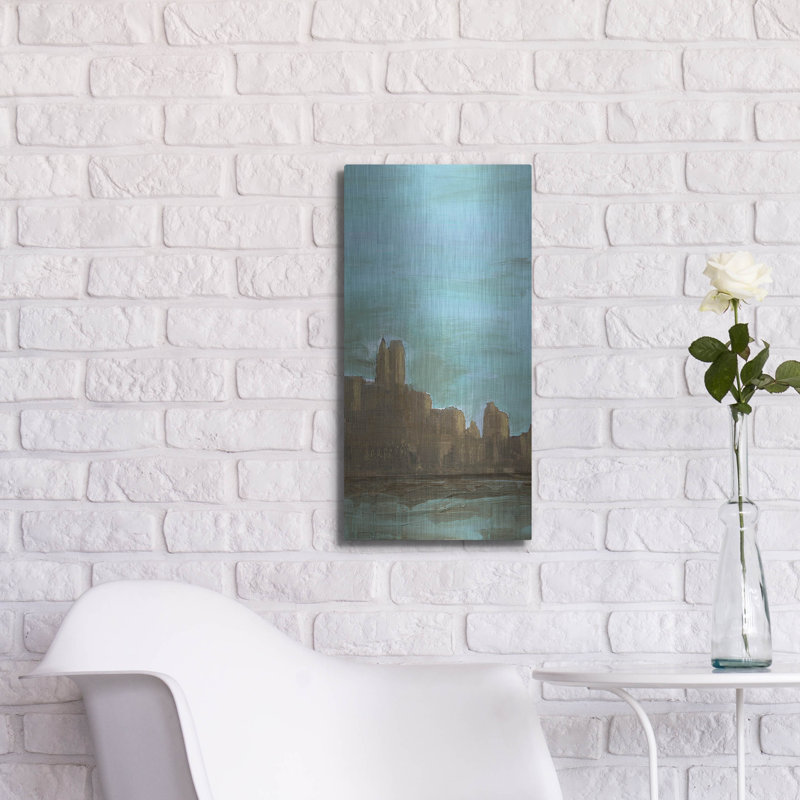  «Manhattan Triptych 3» par Alicia Ludwig, art mural en métal, H 24 po x l 12 po