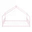 Lit plateforme pour chambre d'enfant en métal rose