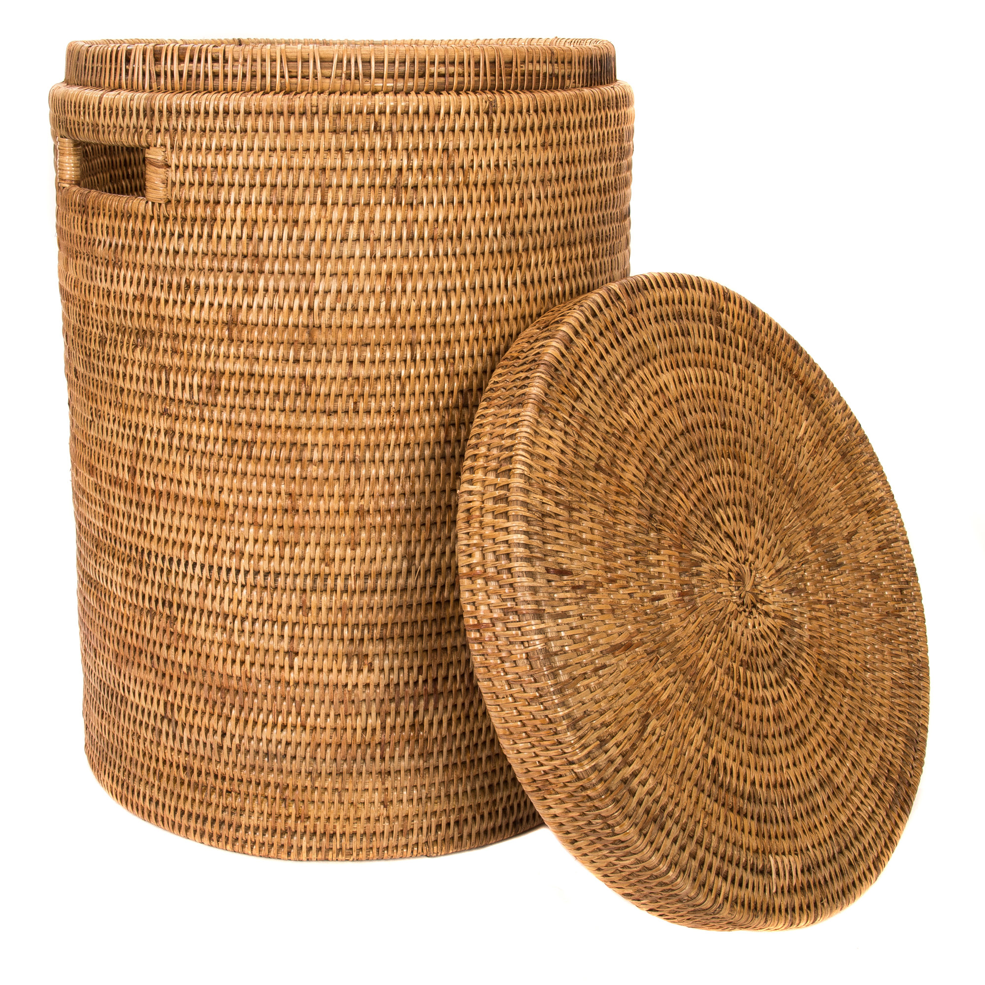 Kana Wicker Laundry Hamper, Honey Brown