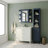 Bathroom Wall Storage Cabinet With Mirror, Medicine Cabinet With Adjustable Wood Shelf, Doors & 6 Open Shelves-1270781924