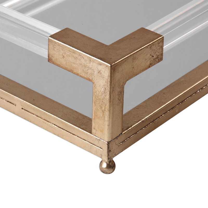 Plateau rectangulaire en miroir
