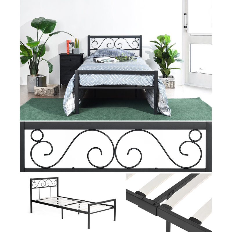 Ellaline Bed, Double (4'6), Black