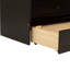 Grand lit escamotable, armoire en bois de pin avec décoration en rotin et tiroir de rangement-457093660