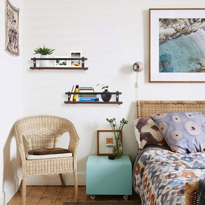 Eiker 2 Piece Pine Accent Shelf