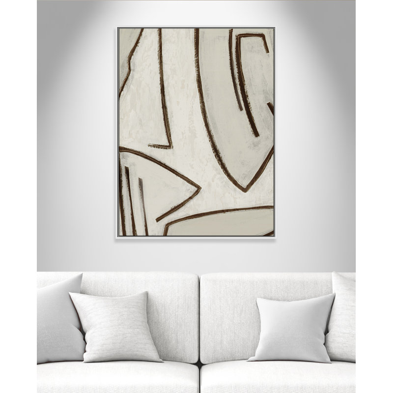 «Line Work II», reproduction encadrée sur toile, H 41,5 po x l 31,5 po x P 2 po, Blanc