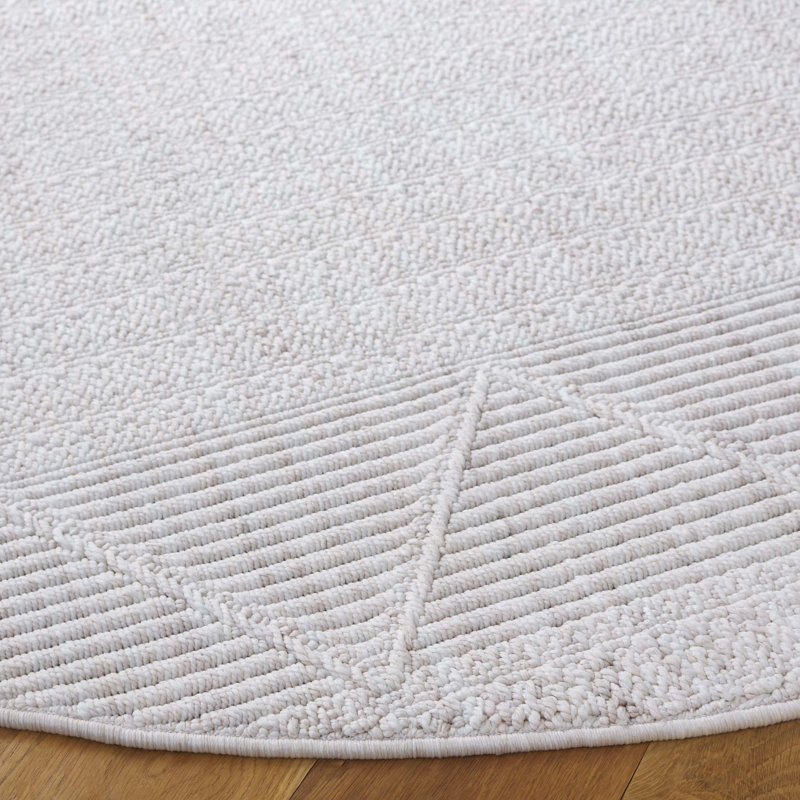 Msr1906 Martha Stewart Serenity Performance Geometric Rug, Round 6'7"