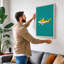 Playful Tiger Shark Modern - Wrapped Canvas-1720657788-1720657791