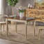 Table rectangulaire avec pieds en chêne foncé, H 29,53 po x l 28,93 po x L 49,88 po