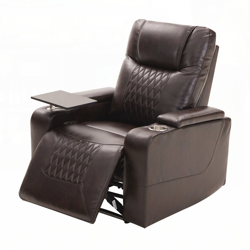 Fauteuil inclinable Power Motion avec chargement USB / rangement pour bras cachés / et plateau pivotant à 360 ° pour un confort et une commodité ultimes