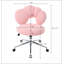 Fauteuil pivotant à 360 ° réglable en hauteur, fauteuil pivotant, tissu en peluche, fauteuil de bureau personnel-1413592305