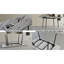 Table industrielle moderne, extensible à 63 po, motif en marbre blanc de 47 po, pieds en métal noir pour 2 à 6 repas extensibles, pieds, dîners et rassemblements idéaux