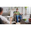 Ensemble de conversation modulaire en osier / rotin pour 8 personnes avec table basse éclairée et chaises pivotantes, ensemble de conversation modulaire d'extérieur avec coussins Emroy-111860725