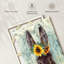 Donkey Floral Crown sur impression sur toile-1259823143