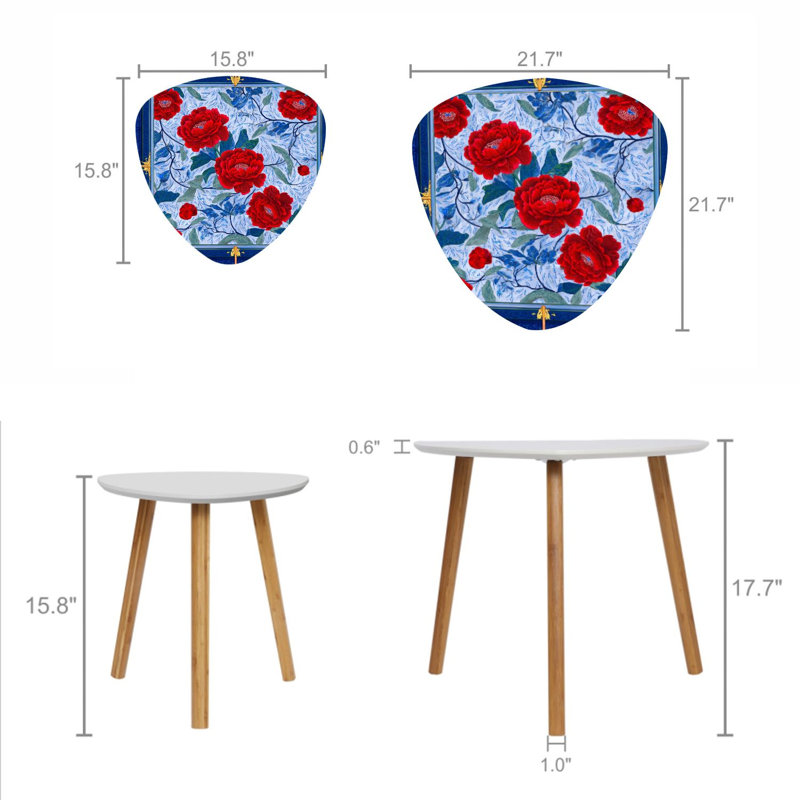 Ensemble de 2 tables basses gigognes Triangle