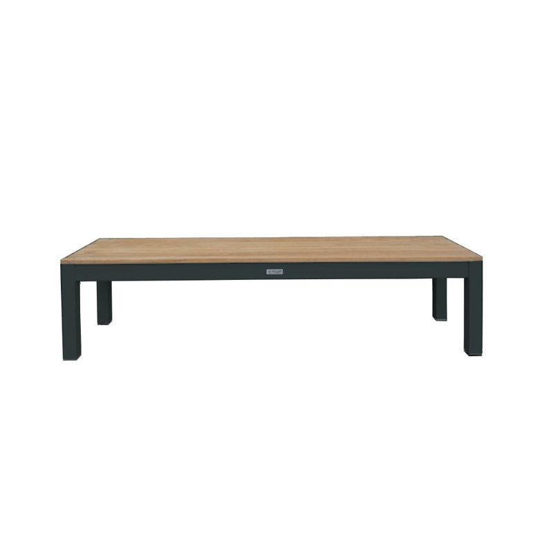 SoHo Teak Aluminum Outdoor Picnic Dinning Bench, Black
