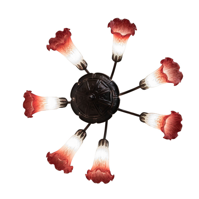 Arnketil 6 - Light Chandelier, Red