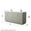 Icon 72" Double Bathroom Vanity Set-266102333-266102329-266102328