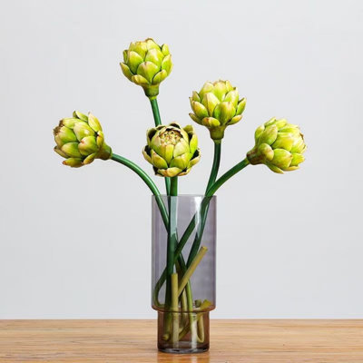 24 po Arrangement floral artichaut artificiel pour remplisseur de vases, branche de ferme, longue tige florale en vrac pour mariage