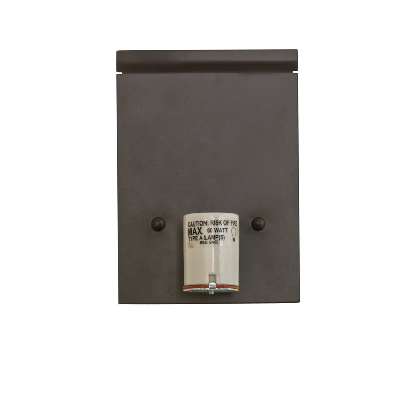 Rustic Lodge Brass Flush Mounted Sconce