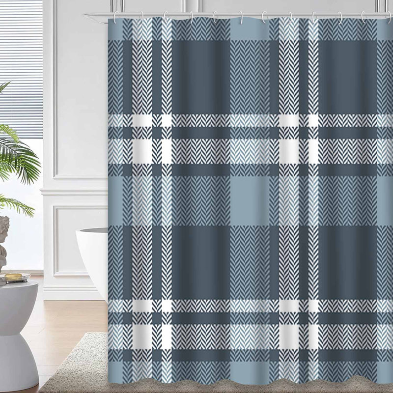 Rideau de douche Tartan, L 72 po x l 72 po