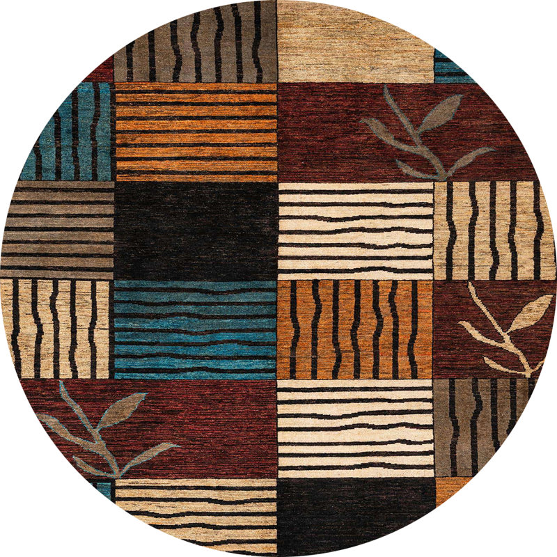 Tapis abstrait moderne 4220, Rond 5 pi