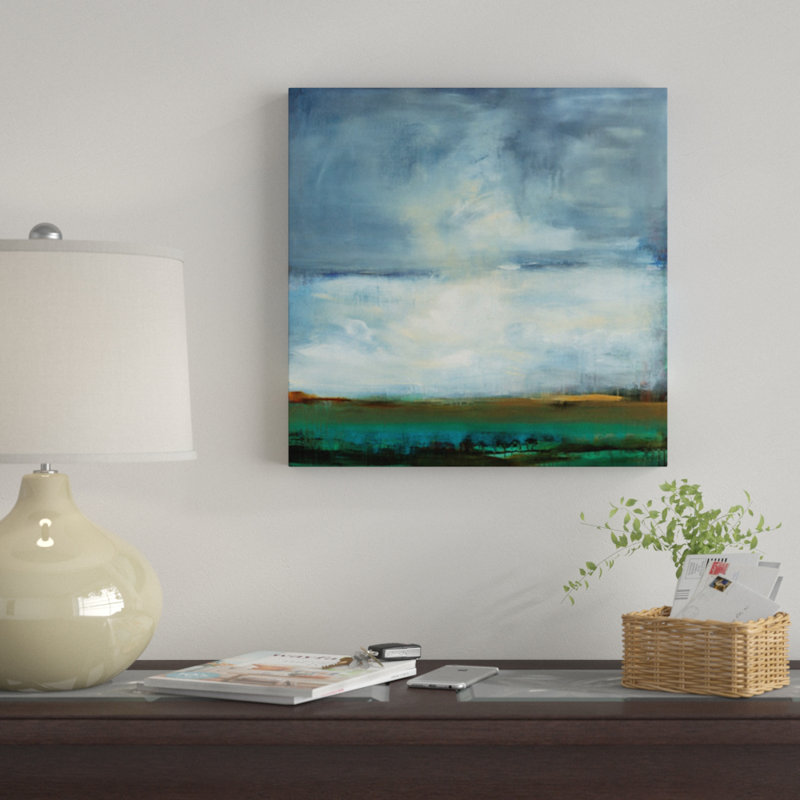 «Shifting Plains», reproduction sur toile, H 16 po x l 16 po x P 1 po, Papier avec cadre noir, Blanc