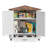 Dog Feeding Station With 2 Bowls - Corner Storage Cabinet For Medium/small Dogs With Food Storage, 4 Hooks, Innovative Hidden Drawer, And Adjustable Panel