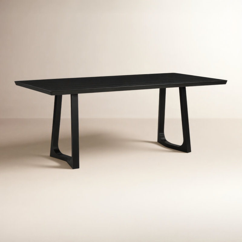 Longfellow Solid Wood Dining Table, Black