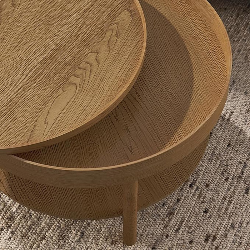 Table basse circulaire, table de salon moderne avec 3 ...