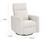 Fauteuil inclinable et oscillant manuel, en chenille blanche, amovible et amovible