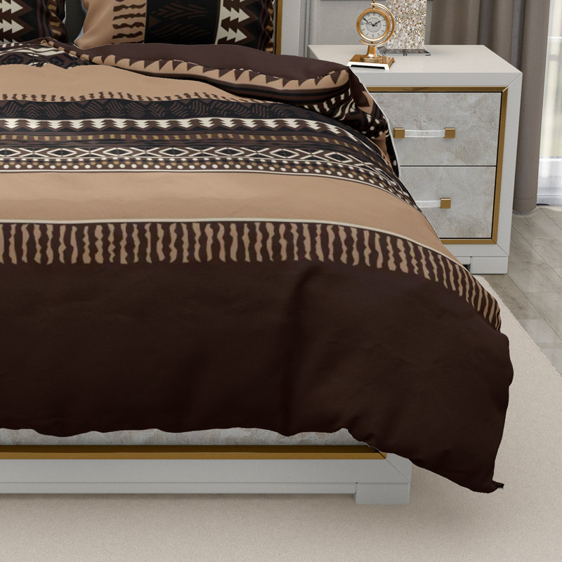 Trendy Complete Bedding Set 4 Piece Duvet Cover Fitted Sheet with Matching Pillow Cases 100% Microfibre Material