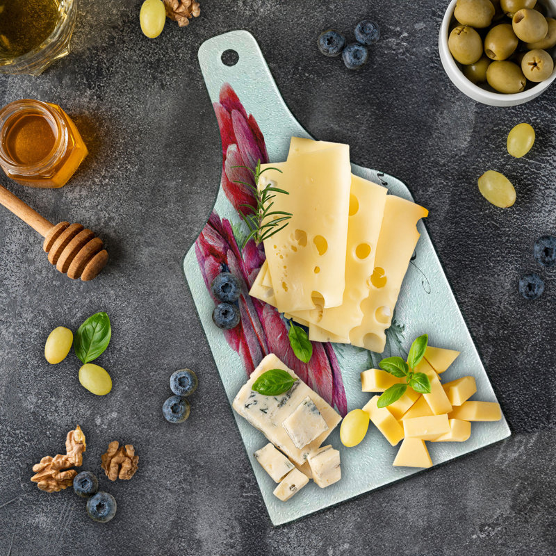 Planche à découper en verre trempé anémone Ambesonne