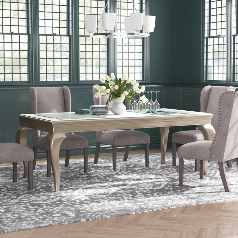 Table de salle à manger moderne 1 pièce avec rallonge séparée Modern Glamourous