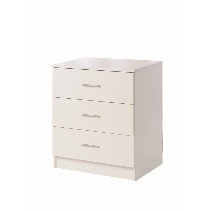 Willette 60cm W 3 - Drawer Chest of Drawers, White